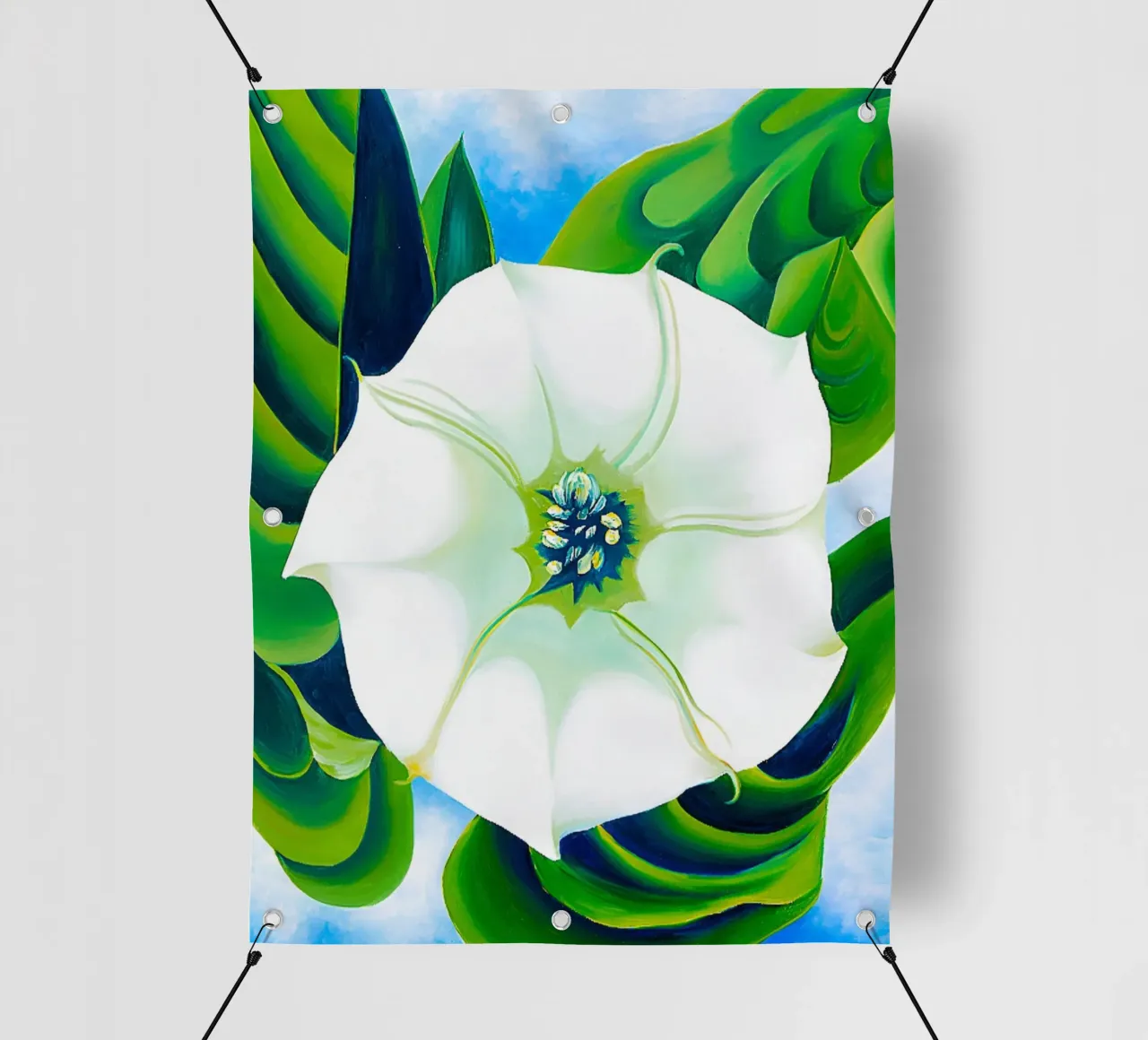 Georgia O'Keeffe - Erba di Jimson. 1932 telo in pvc da Kinsley
