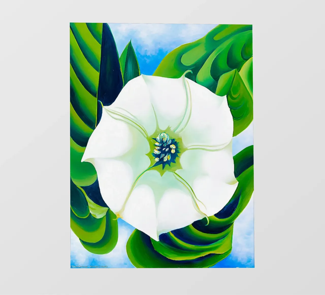 Georgia O'Keeffe - Erba di Jimson. 1932 telo in pvc da Kinsley