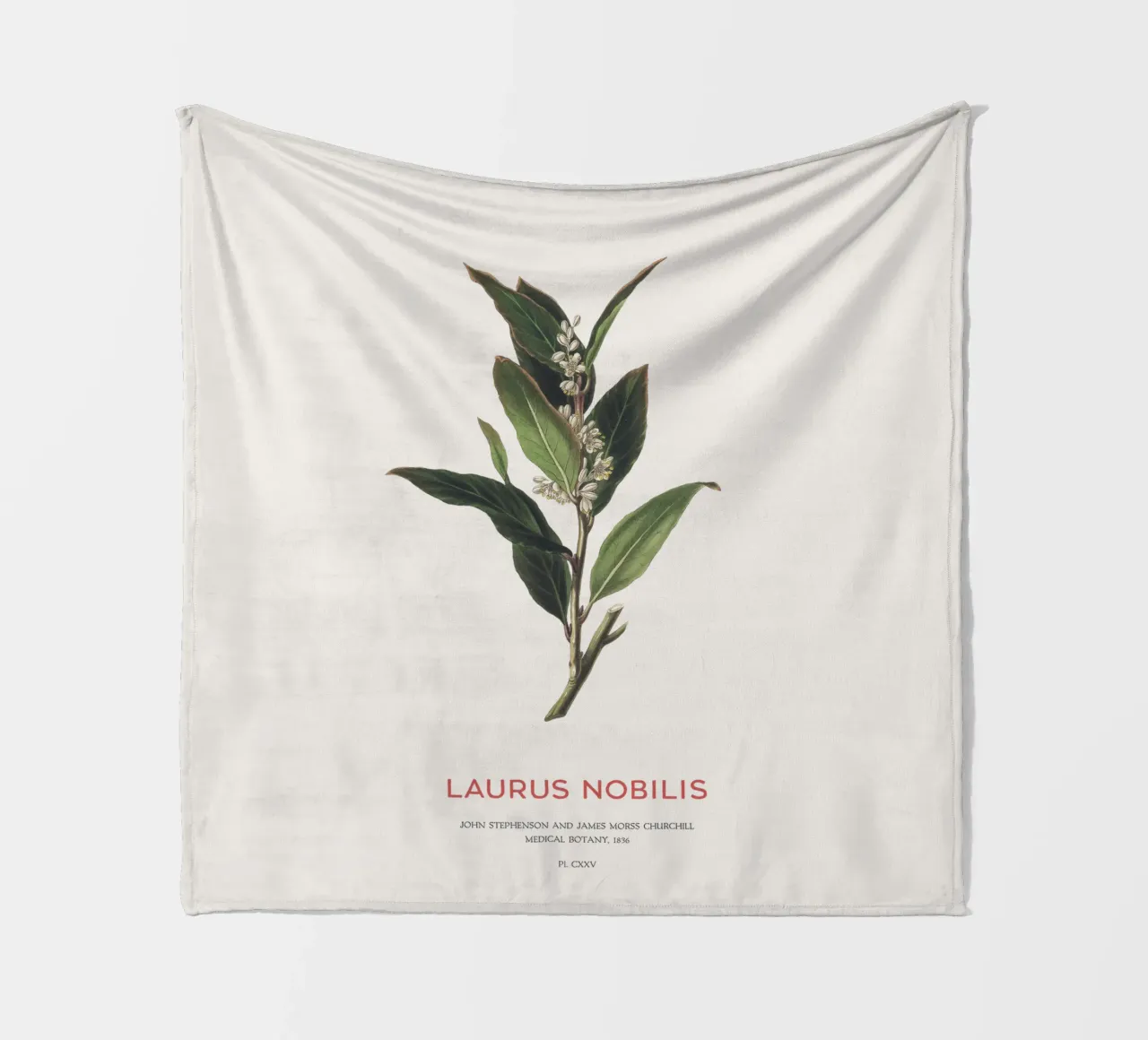 Griechischer Lorbeer oder Laurus Nobilis Fleecedecke von Vintagrafica