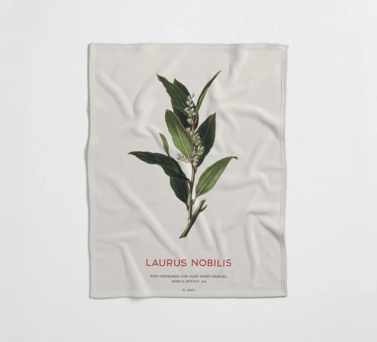 Griechischer Lorbeer oder Laurus Nobilis Fleecedecke von Vintagrafica