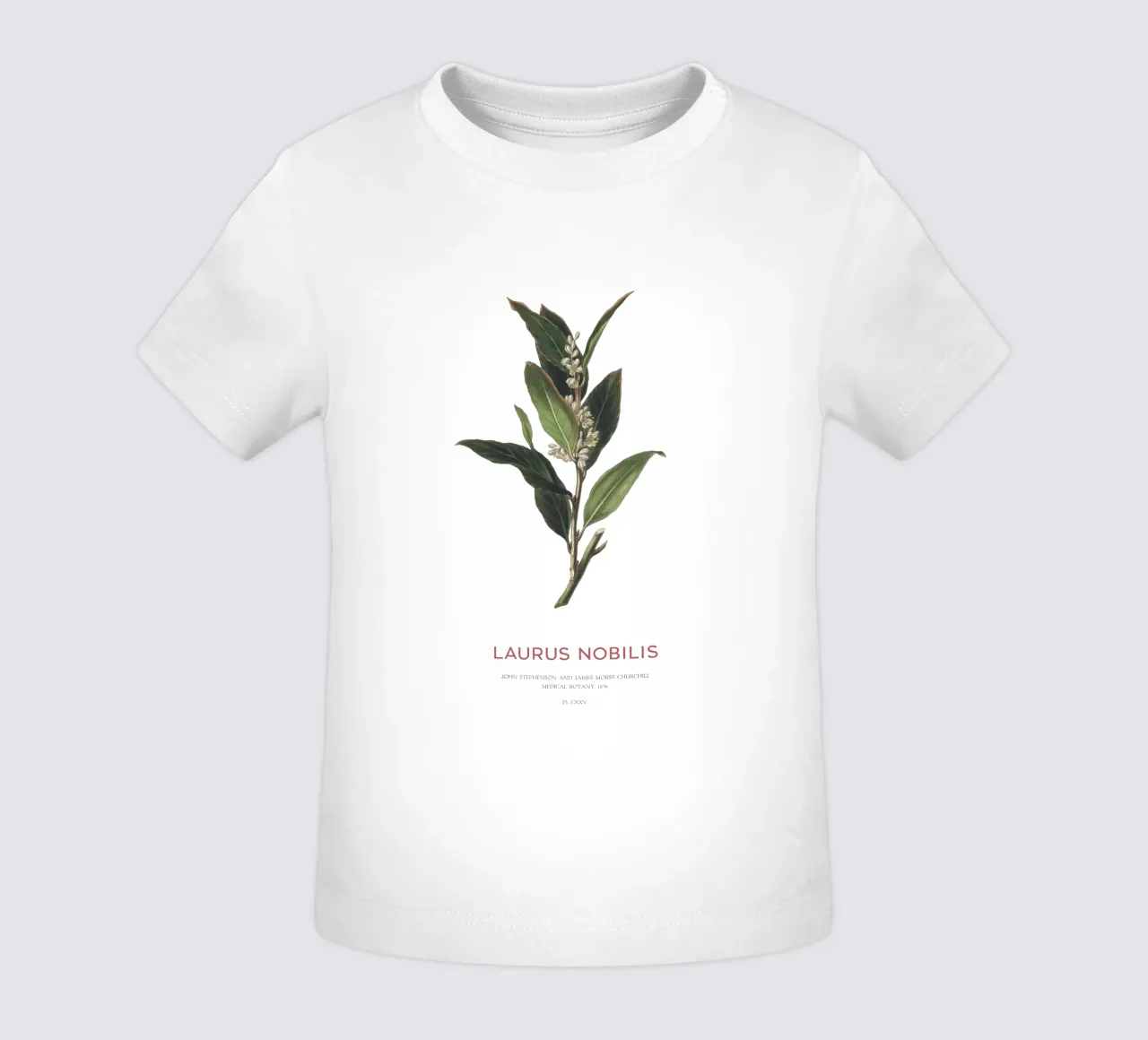 Alloro greco o Laurus Nobilis maglietta neonato da Vintagrafica