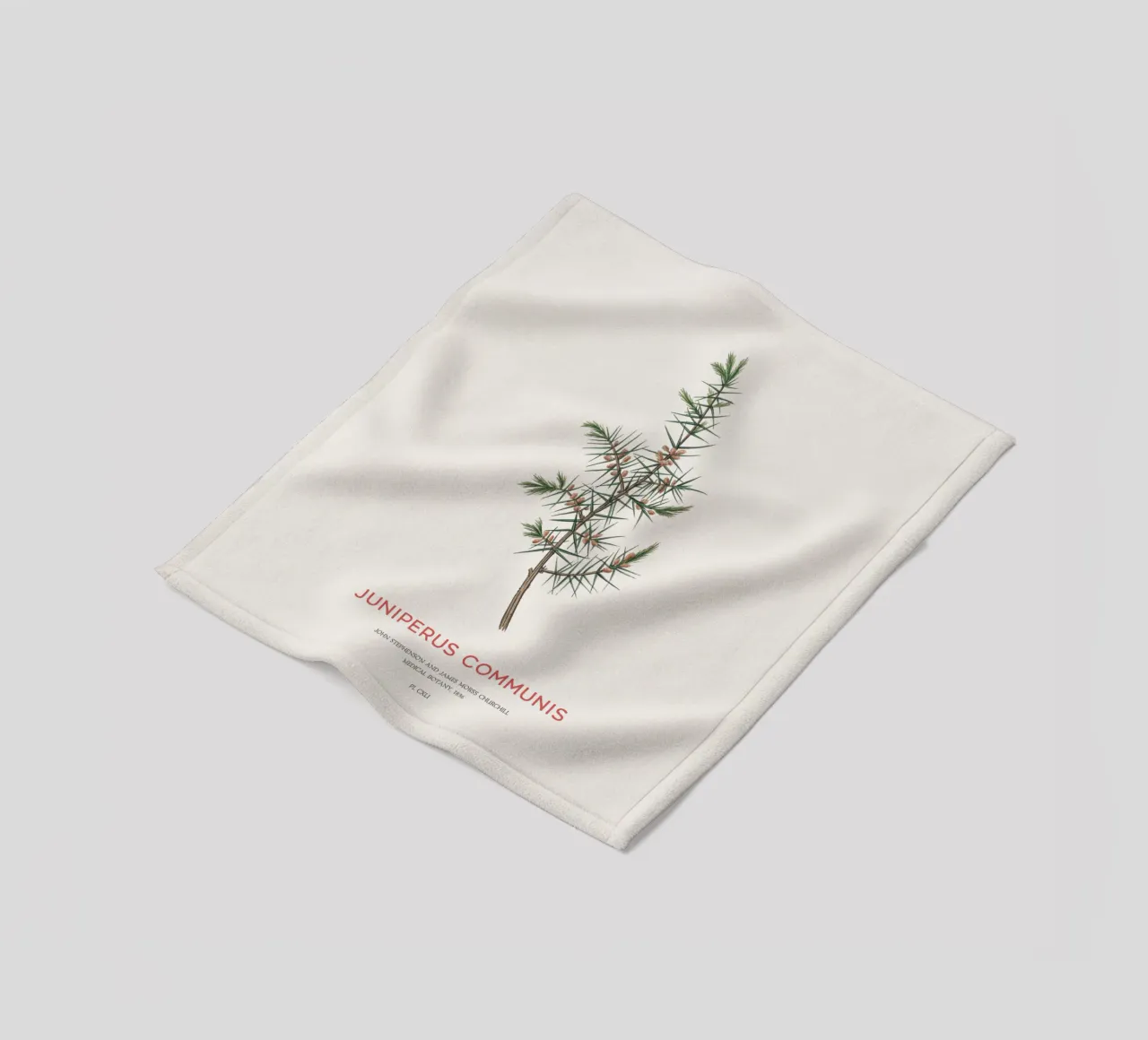 Wacholder oder Juniperus Communis Fleecedecke von Vintagrafica