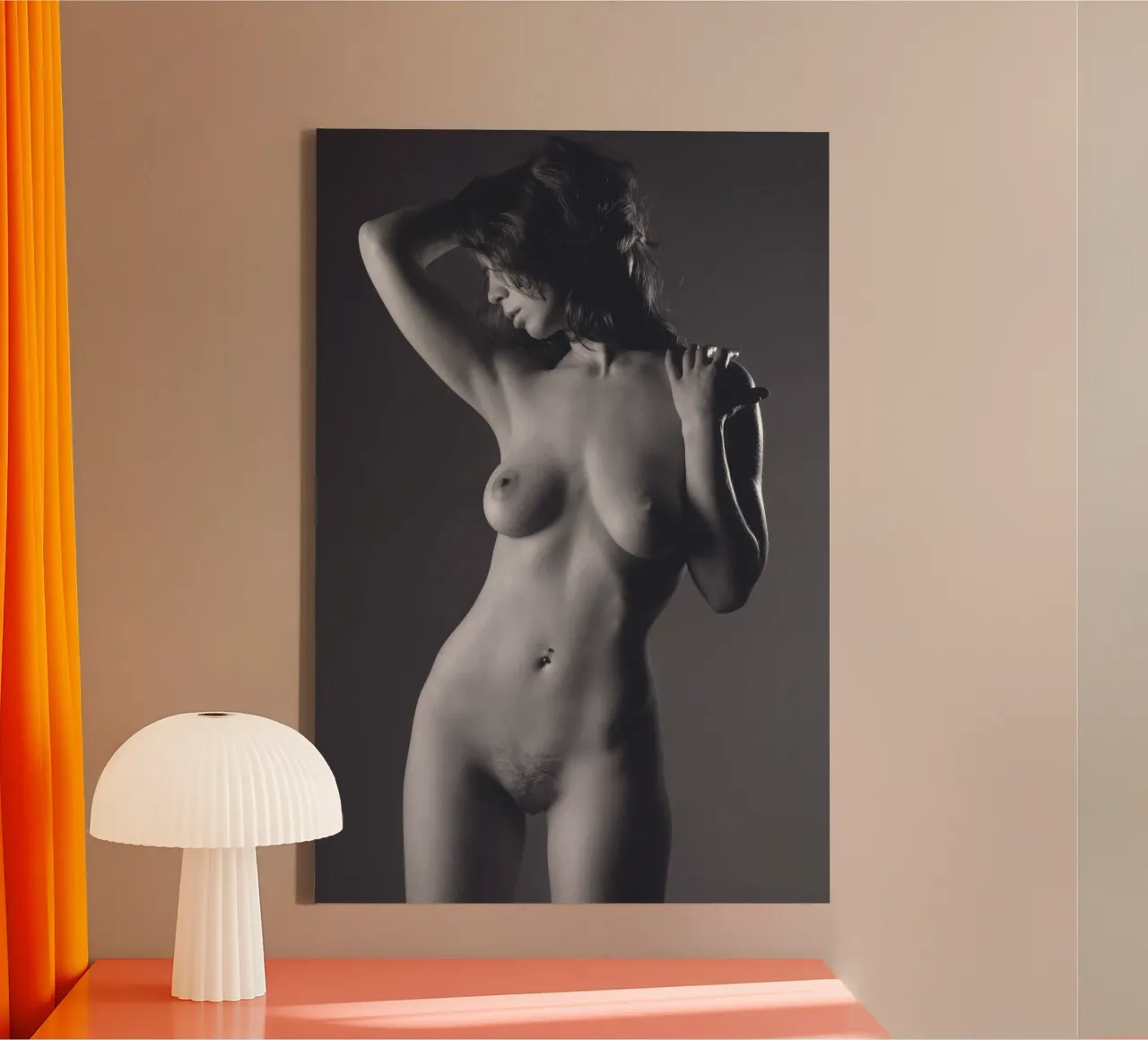 Arte al desnudo lienzo con Marco flotante de Dave Hare Photography