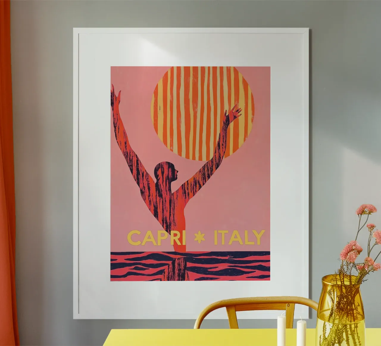 Capri - Quando il sole affonda nel mare poster da Autofocus