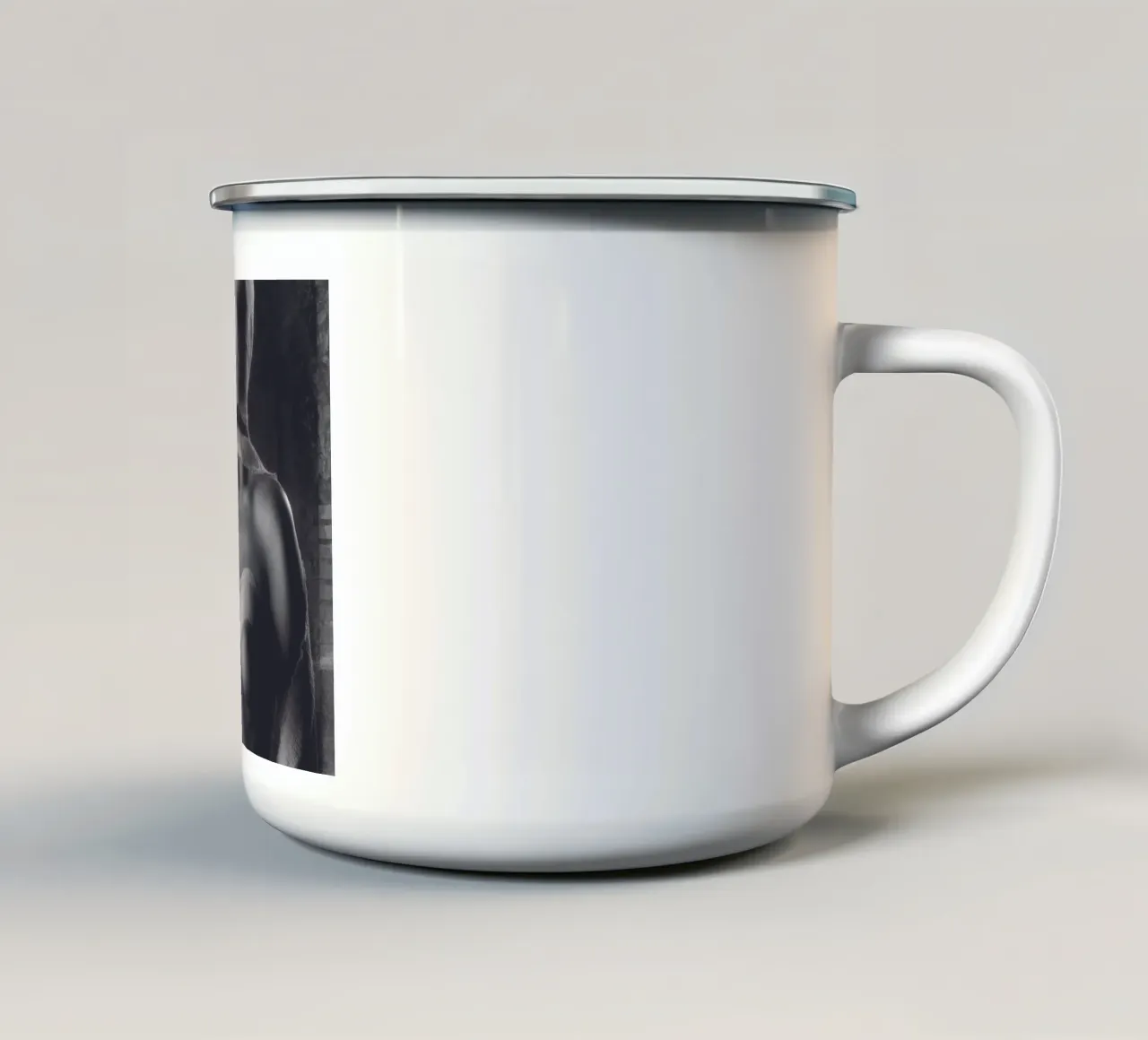 Ragazza bendata tazza in smalto da Dave Hare Photography