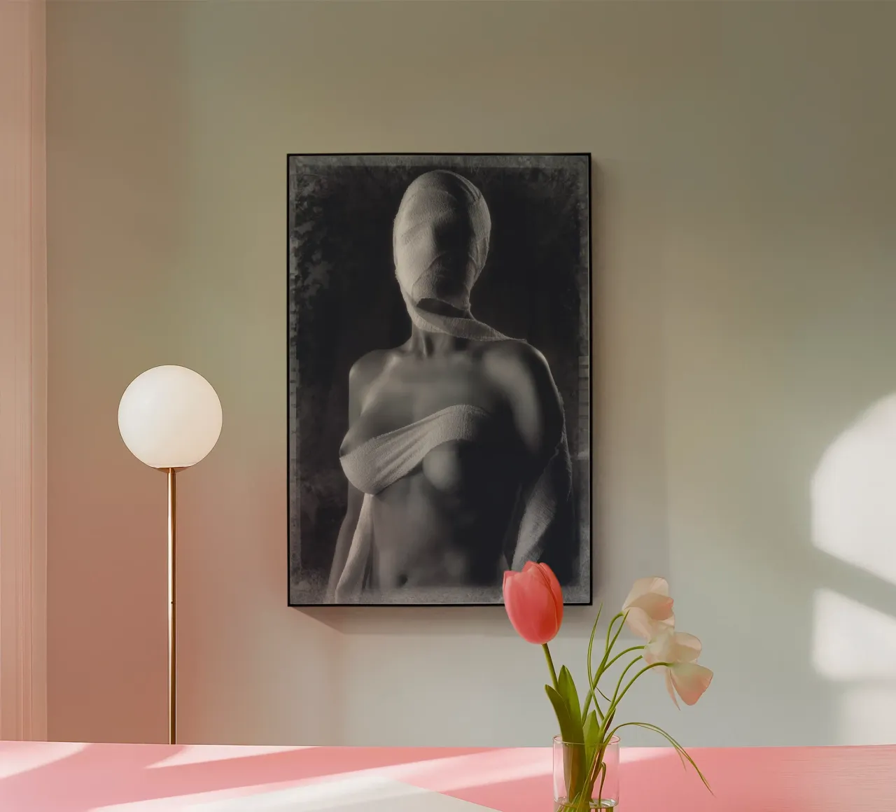 Ragazza bendata plexiglass da Dave Hare Photography