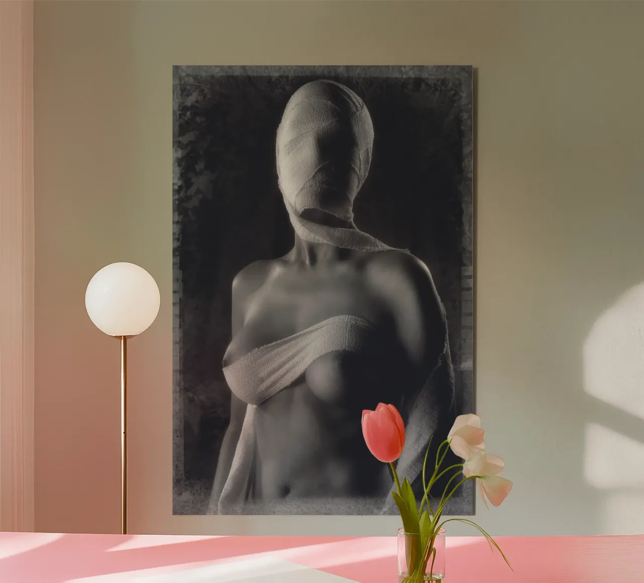 Ragazza bendata alluminio dibond da Dave Hare Photography