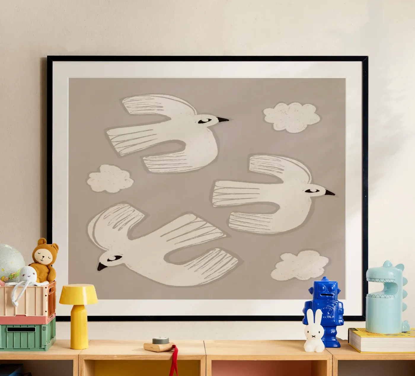 Floating Doves poster by treechild