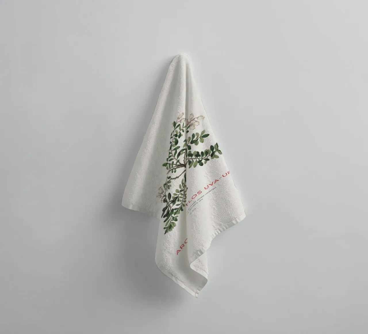 Bearberry or Arctostaphylos Uva-ursi towel by Vintagrafica