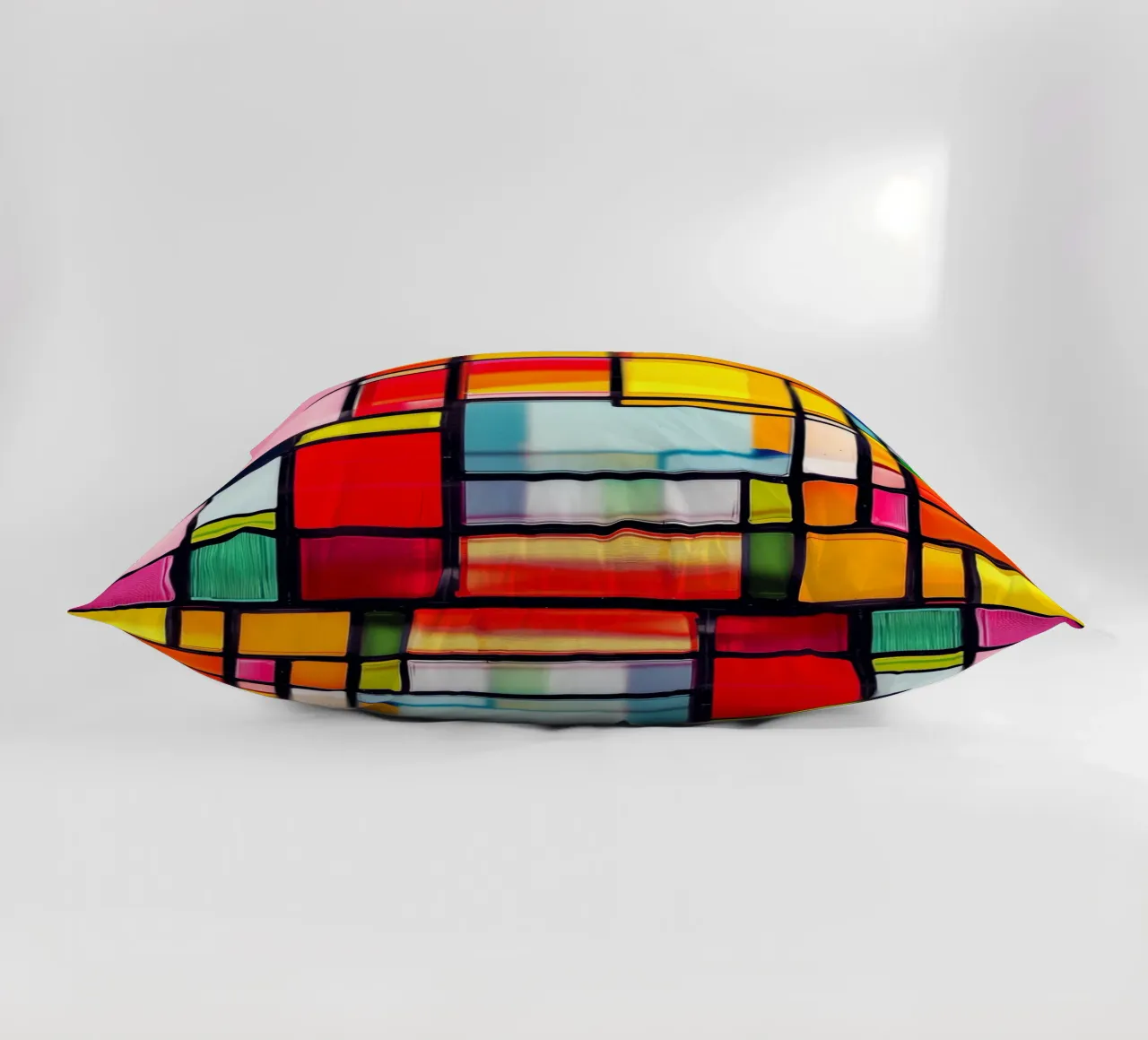 Vetrate ispirate a Mondrian cuscino da Autofocus