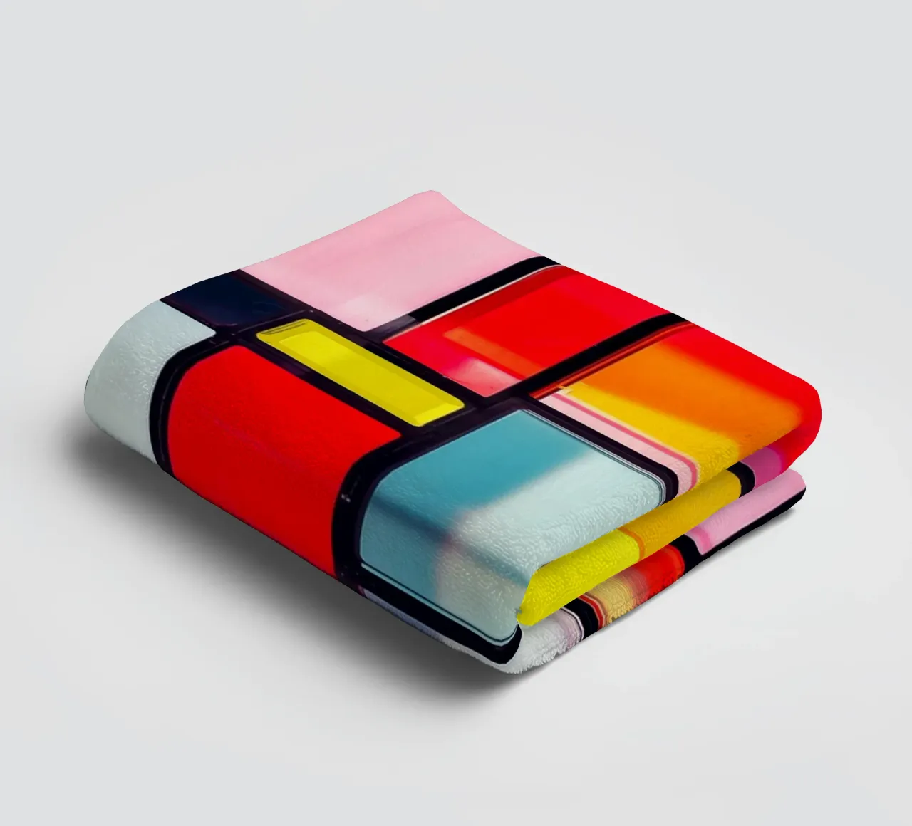 Vetrate ispirate a Mondrian asciugamano da bagno da Autofocus