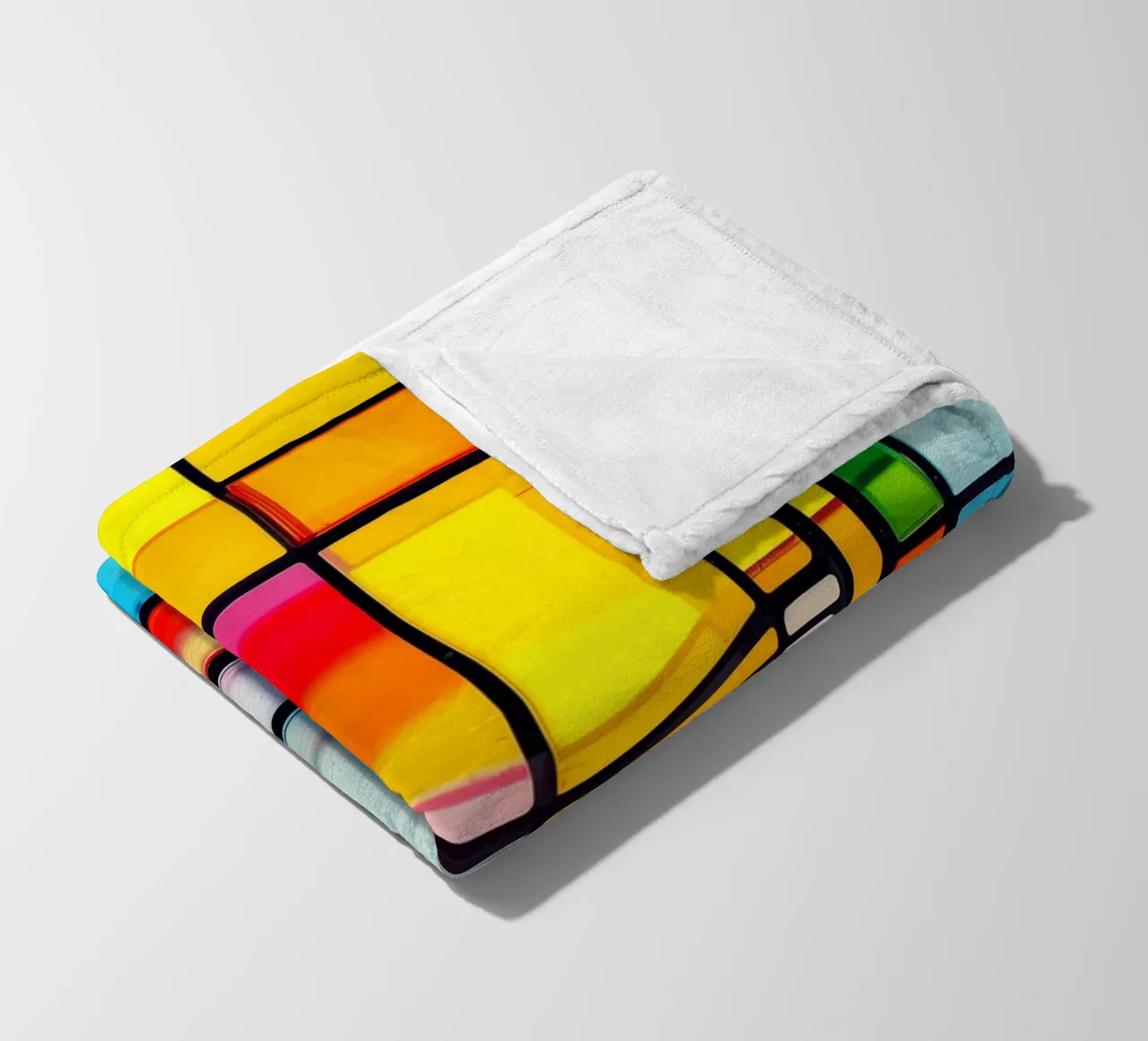 Vetrate ispirate a Mondrian coperta in pile da Autofocus