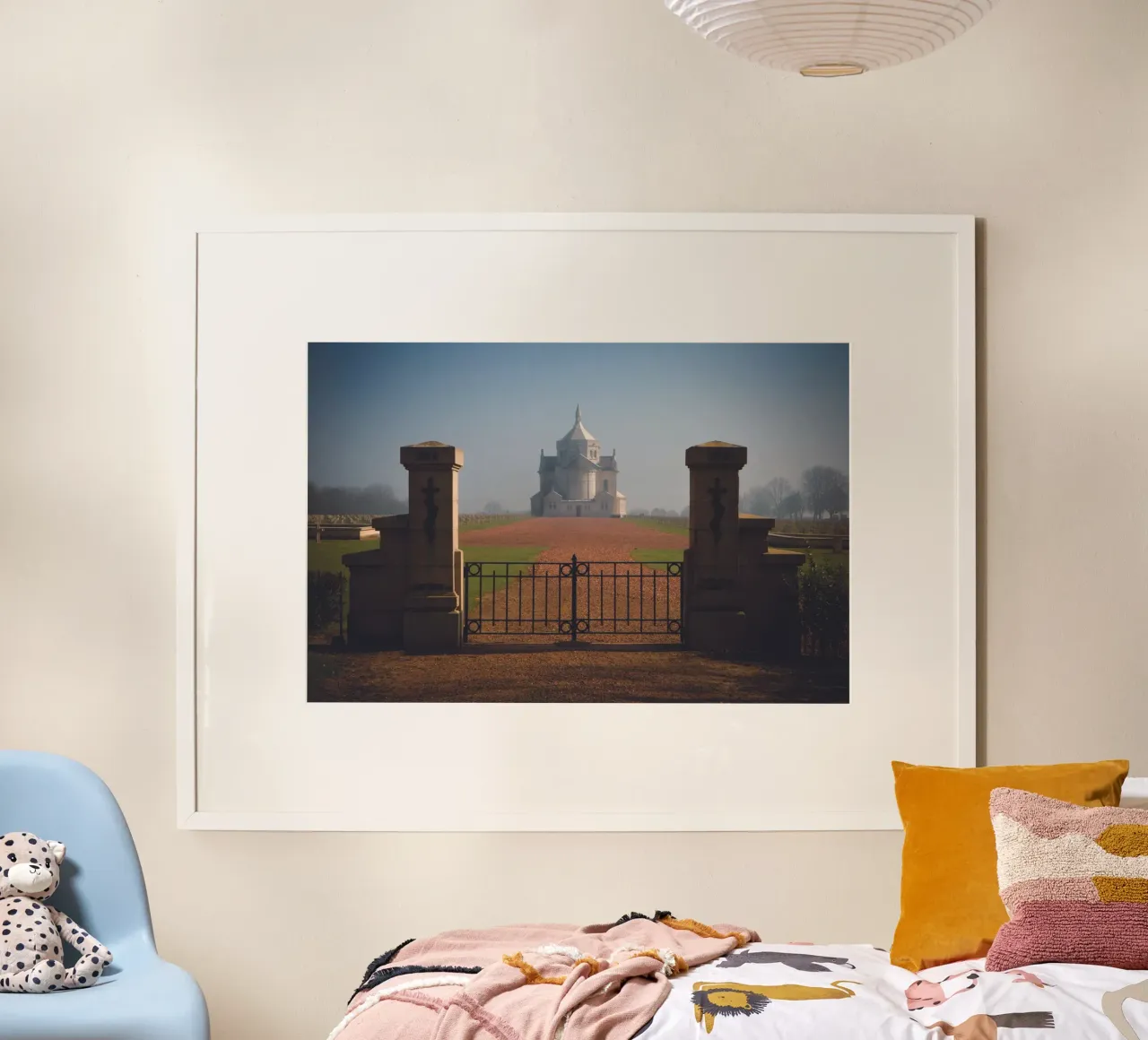 Notre Dame de Lorette in the mist poster da Dave Hare Photography