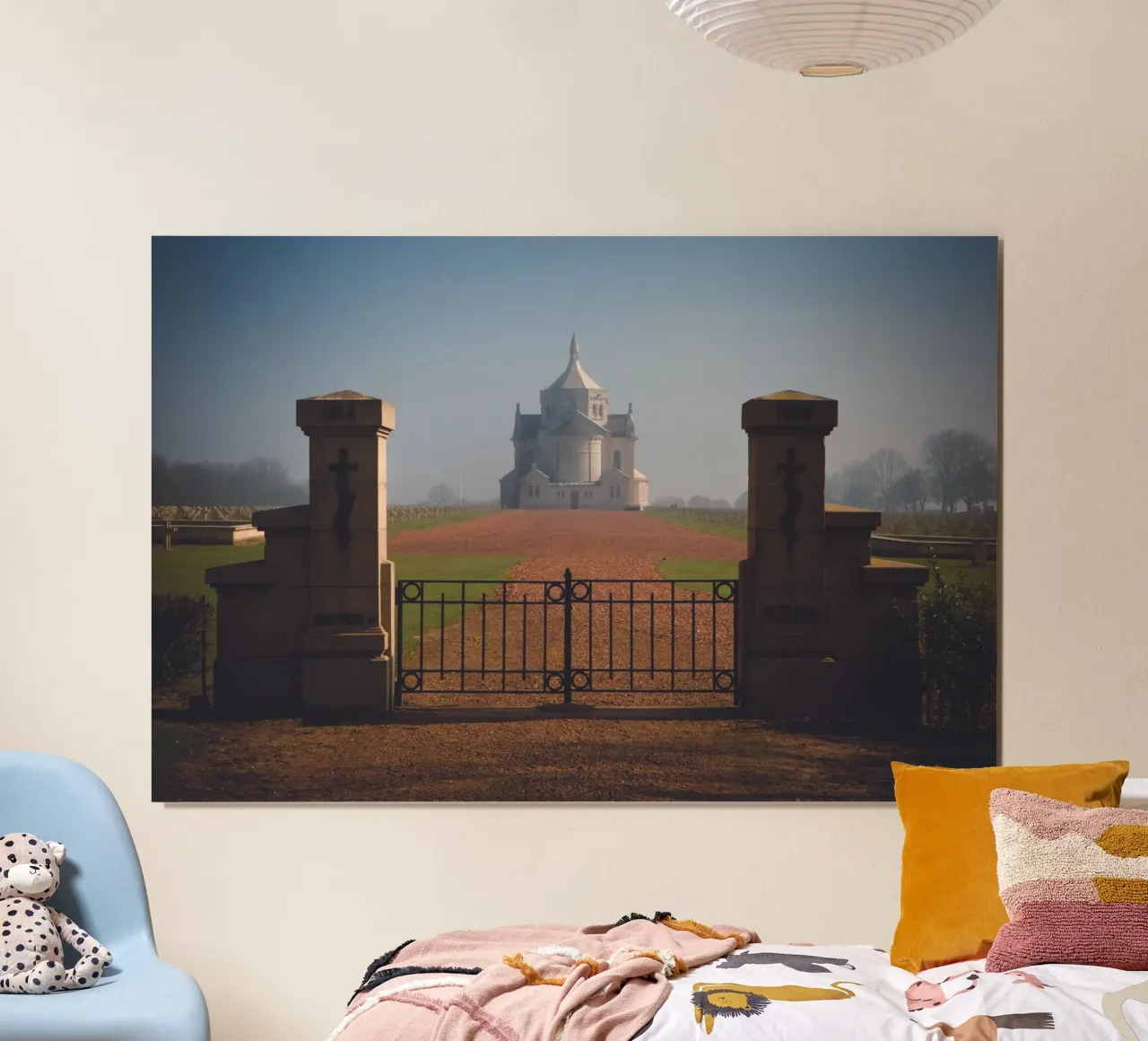 Notre Dame de Lorette in the mist poster da Dave Hare Photography