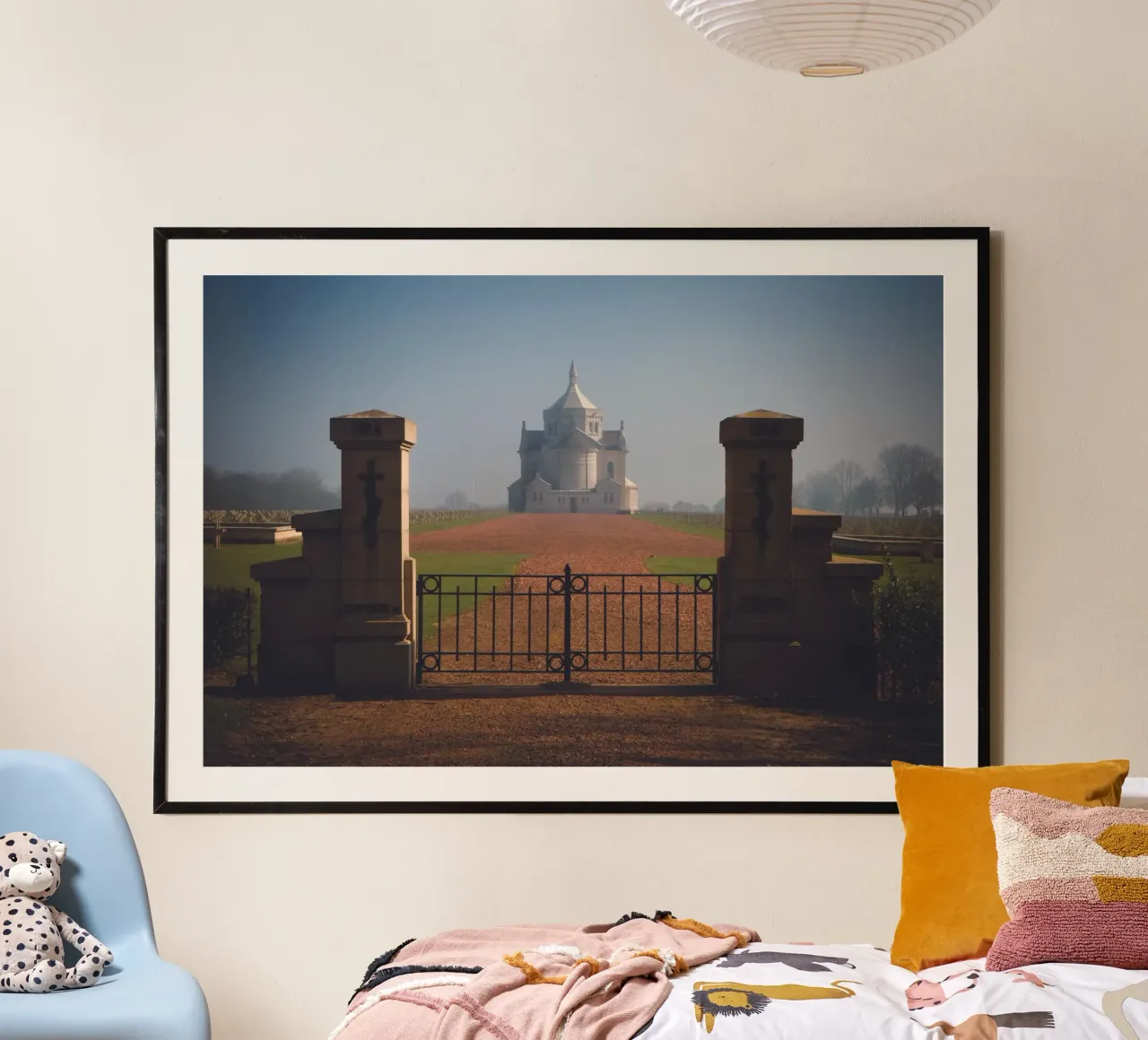 Notre Dame de Lorette in the mist poster da Dave Hare Photography