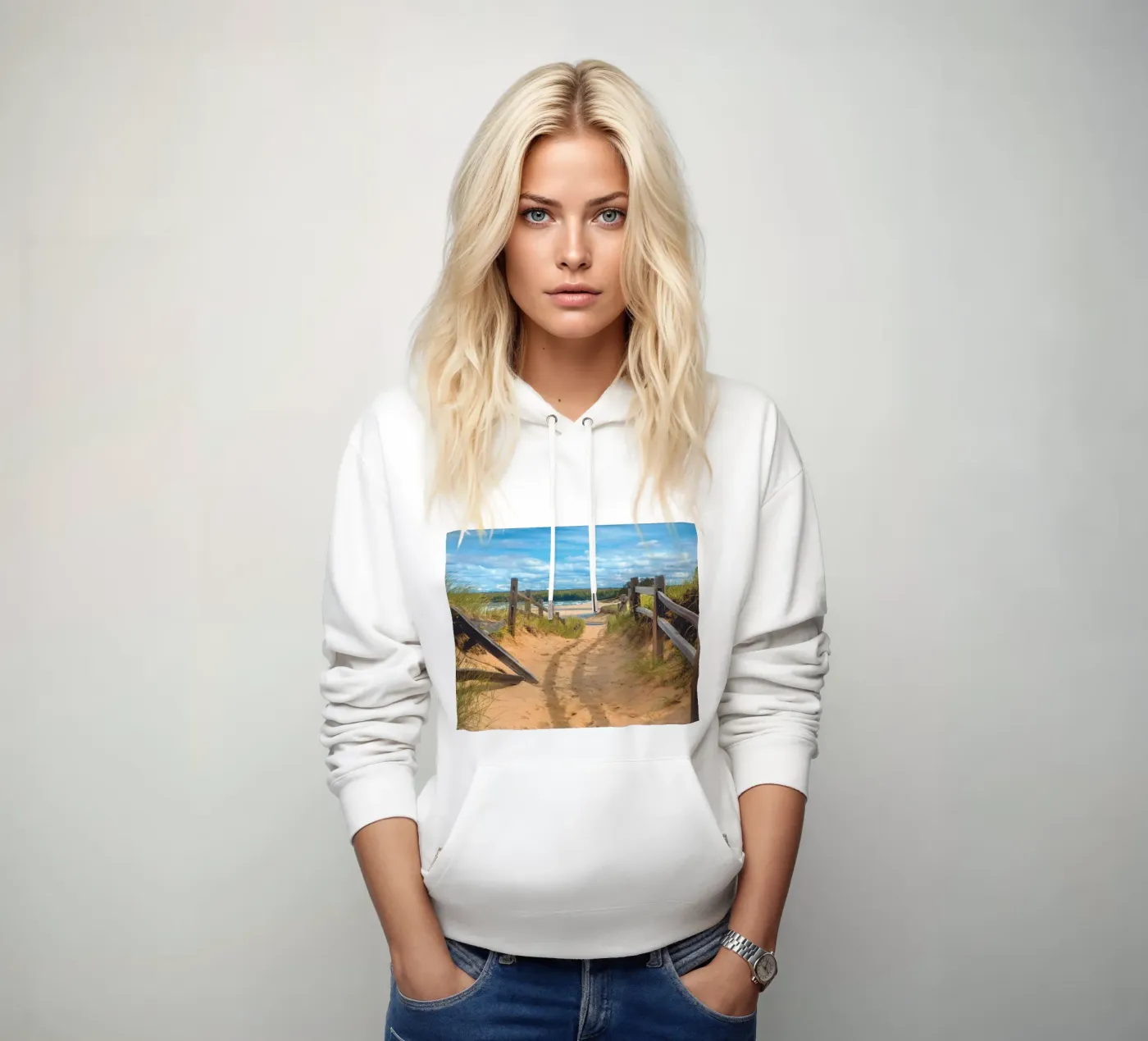 Beach Path hoodie by Dave Hare Photography