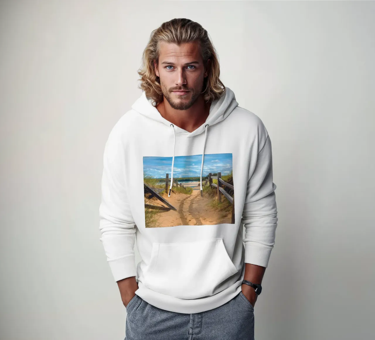 Beach Path felpa con cappuccio da Dave Hare Photography