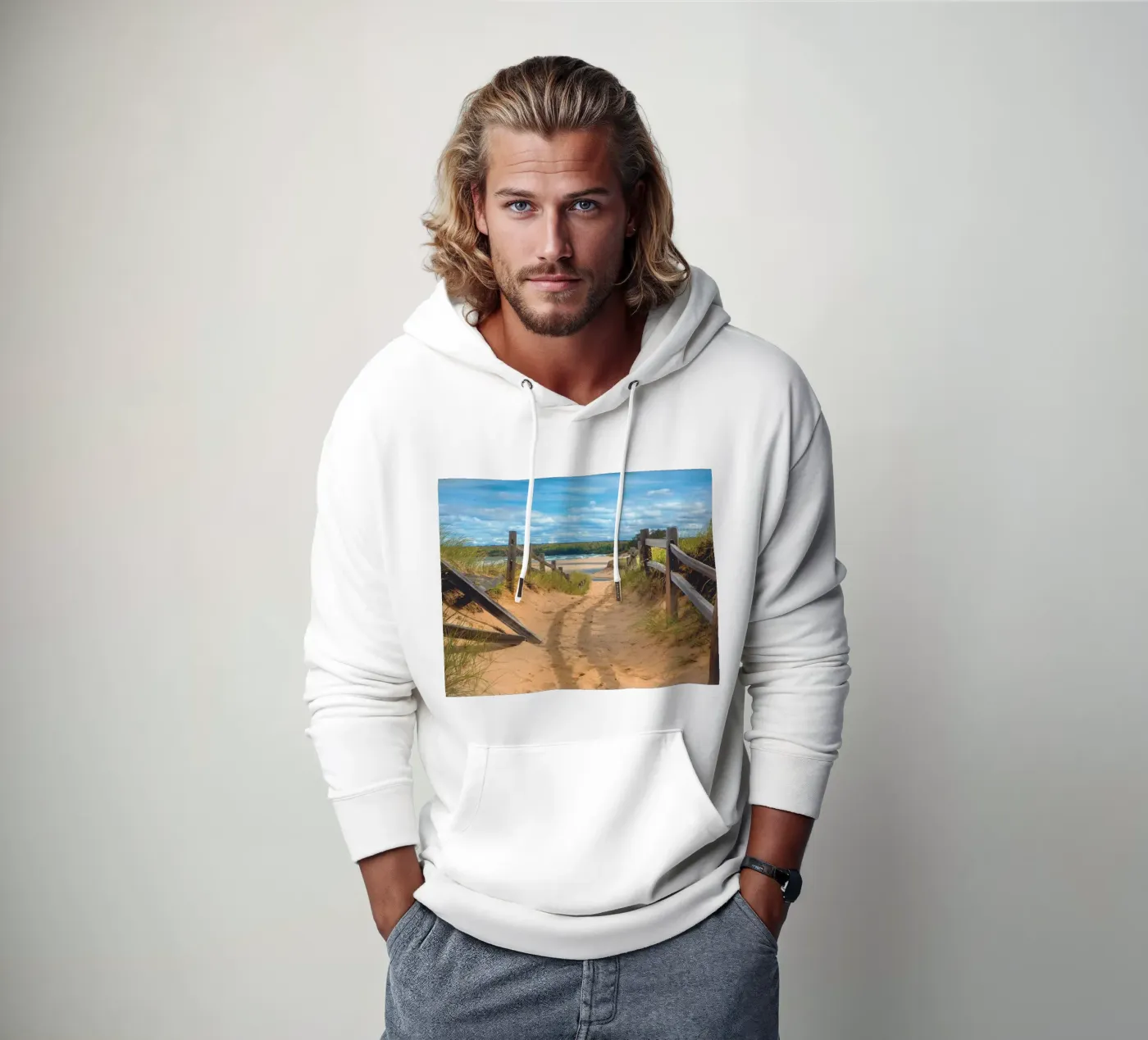 Beach Path hoodie by Dave Hare Photography