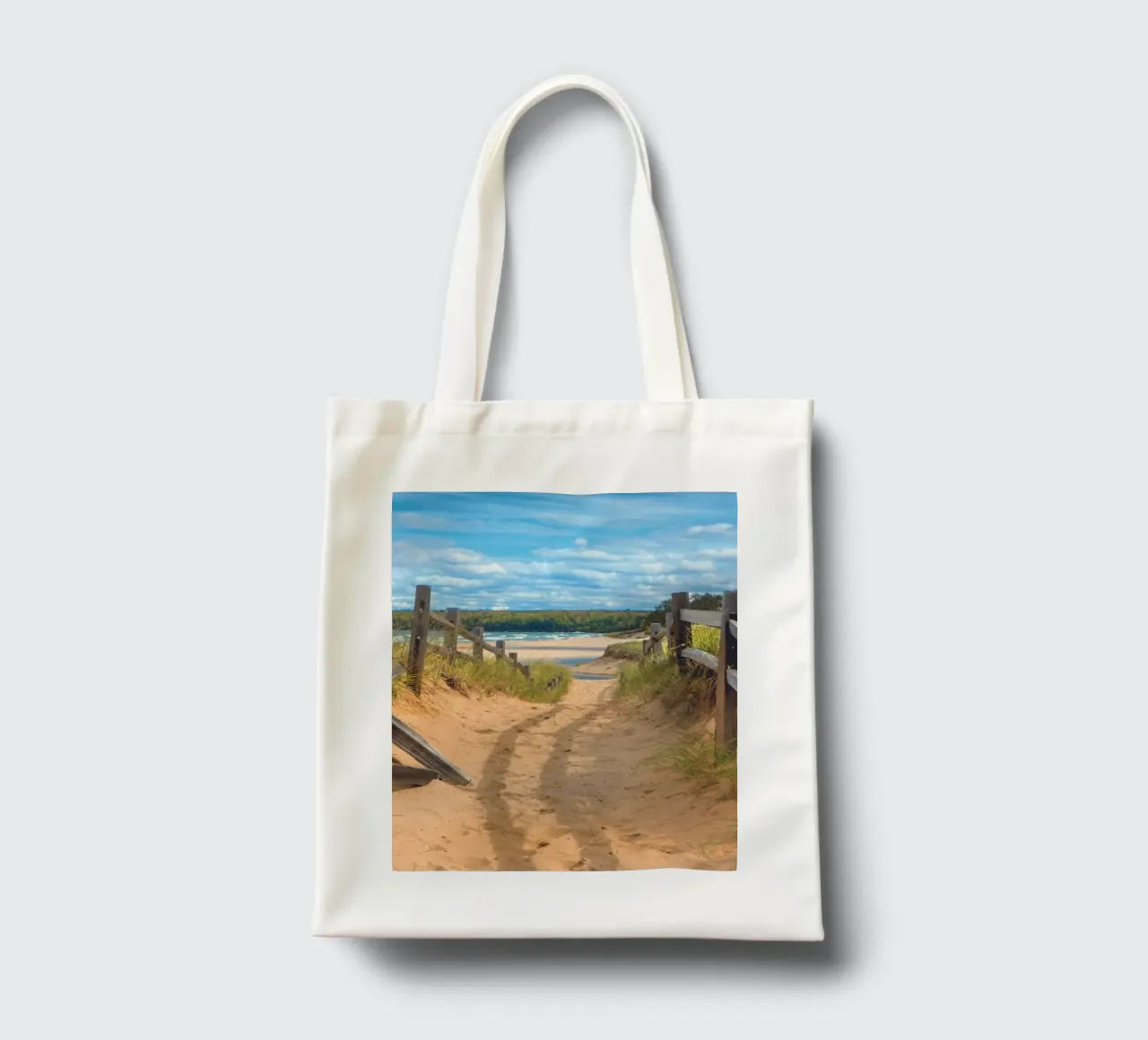 Beach Path borsa in juta da Dave Hare Photography