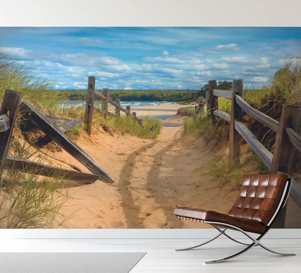 Beach Path fotobehang van Dave Hare Photography