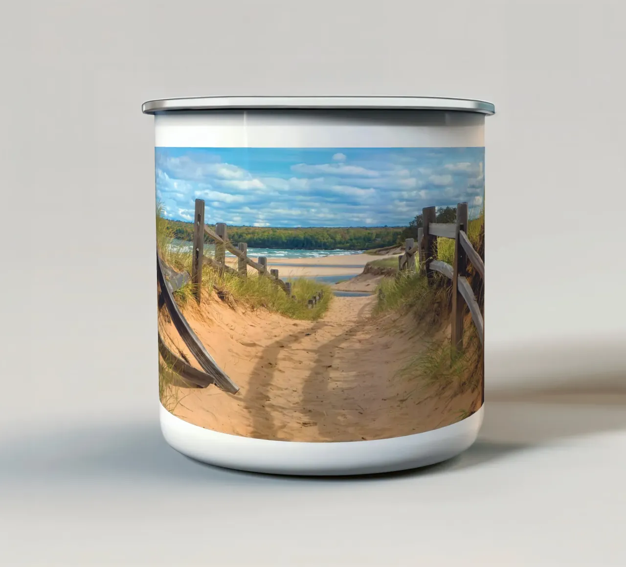 Beach Path tazza in smalto da Dave Hare Photography