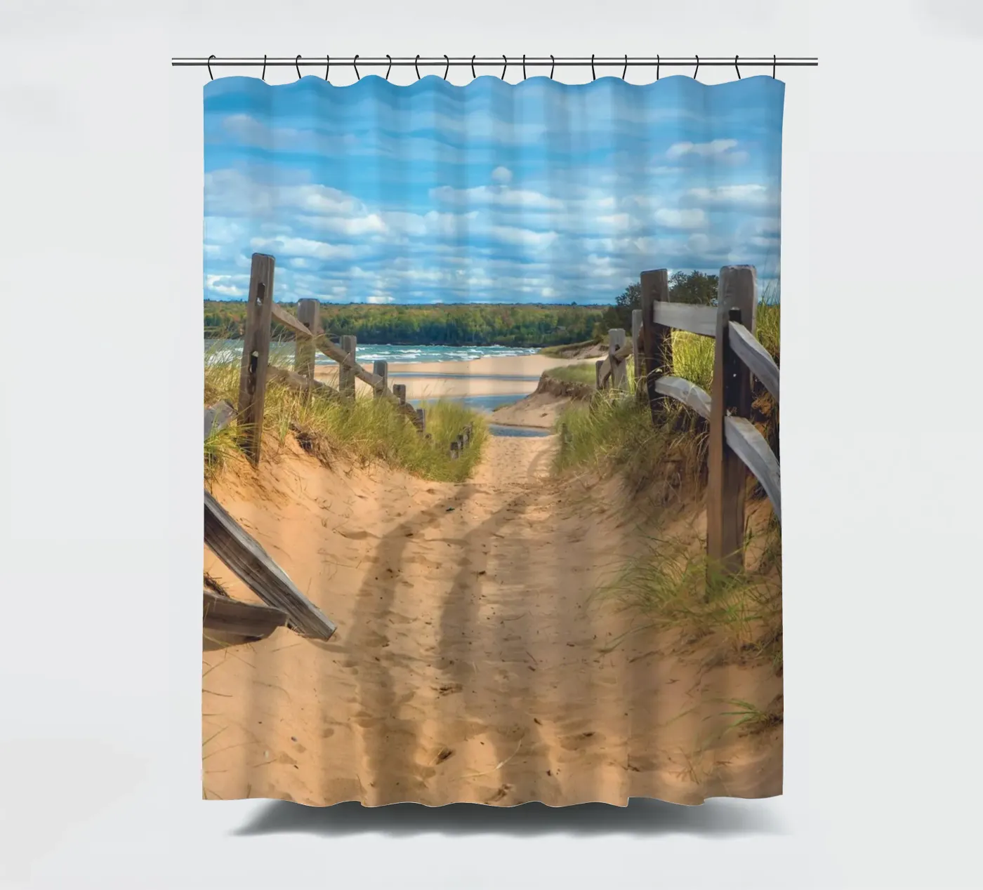 Beach Path Duschvorhang von Dave Hare Photography