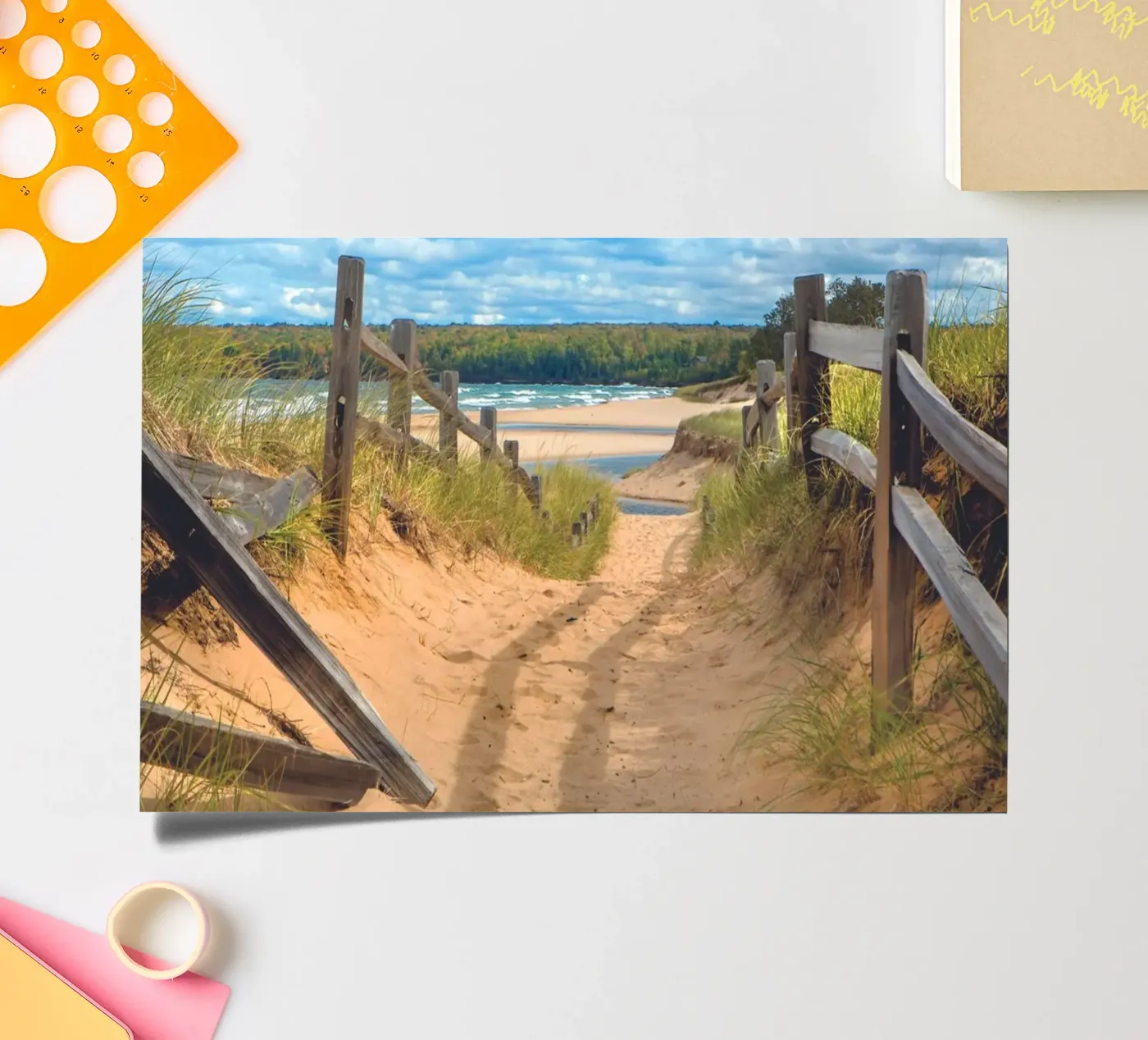 Beach Path sticker sheet by Dave Hare Photography