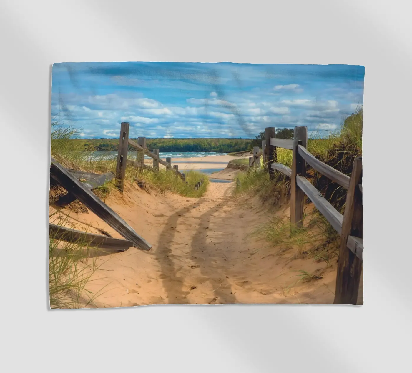 Beach Path strandhanddoek van Dave Hare Photography