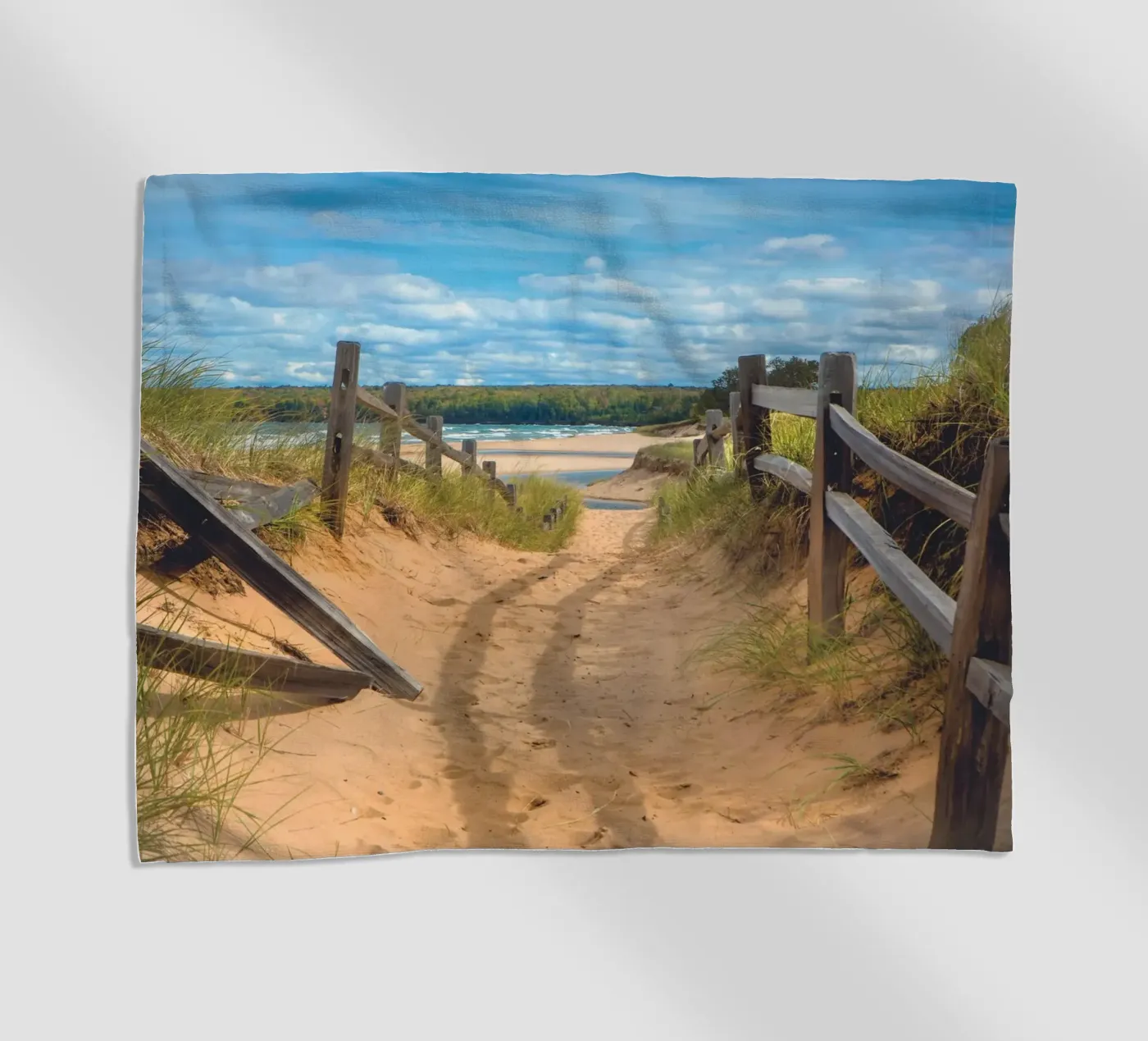 Beach Path strandhanddoek van Dave Hare Photography