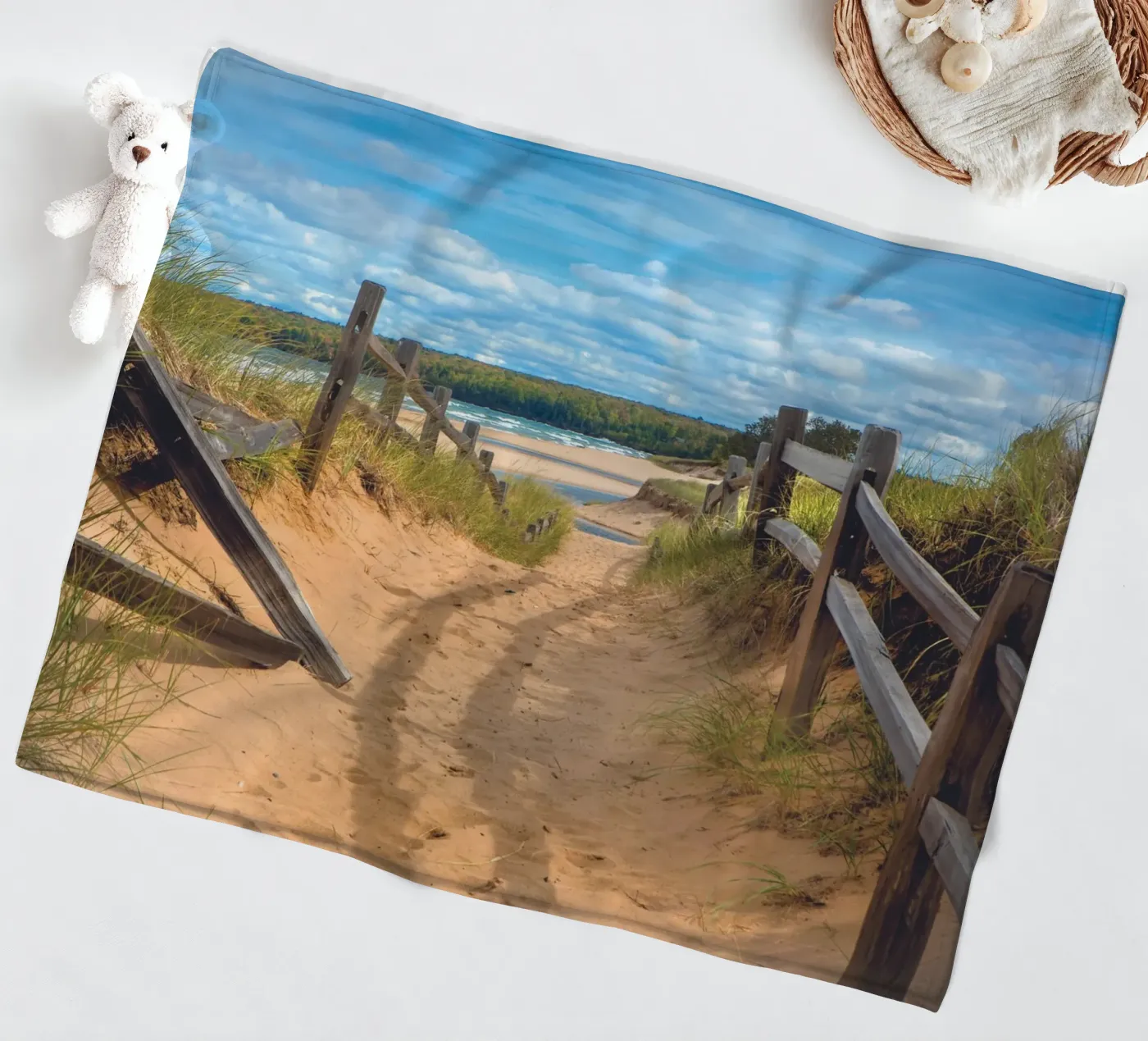 Beach Path coperta in pile da Dave Hare Photography