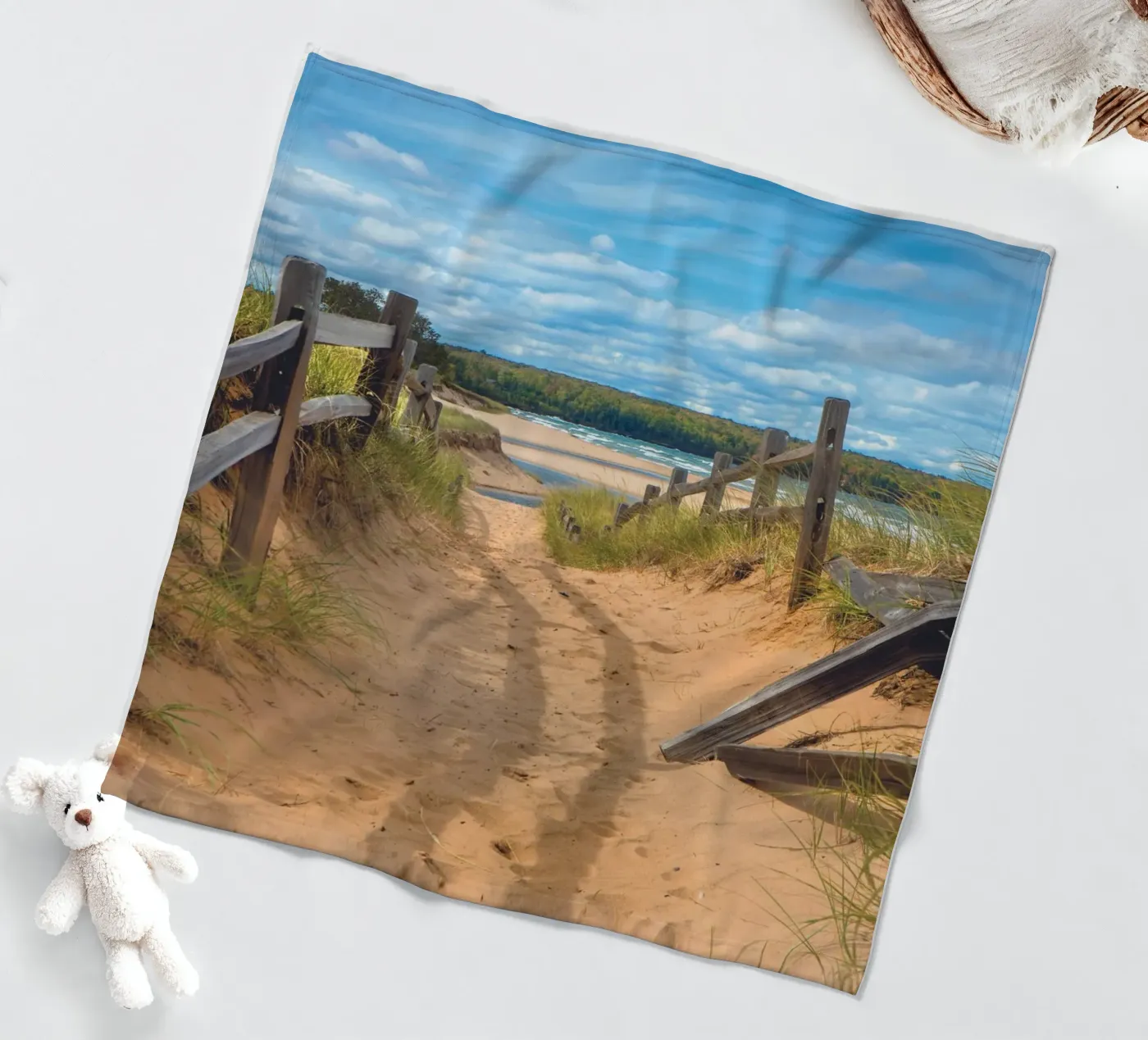 Beach Path coperta in pile da Dave Hare Photography