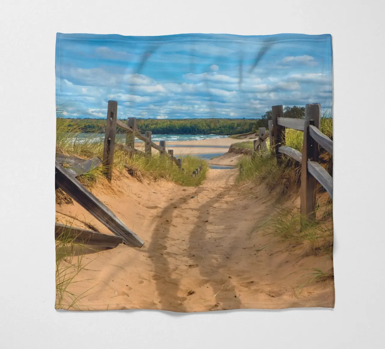 Beach Path fleecedeken van Dave Hare Photography