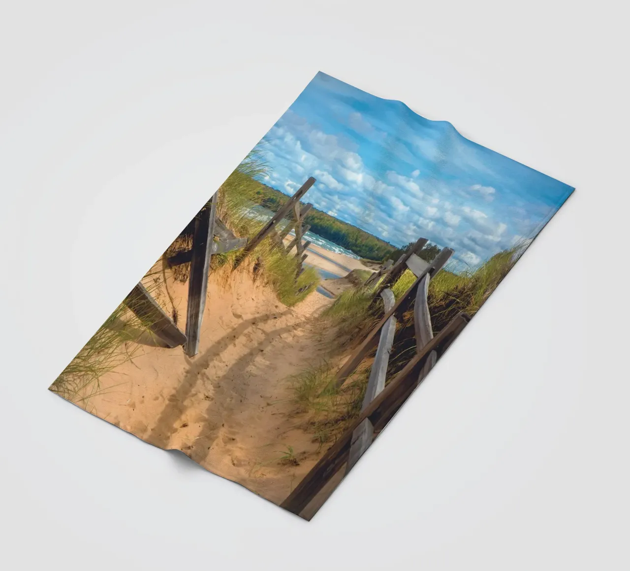 Beach Path fleecedeken van Dave Hare Photography