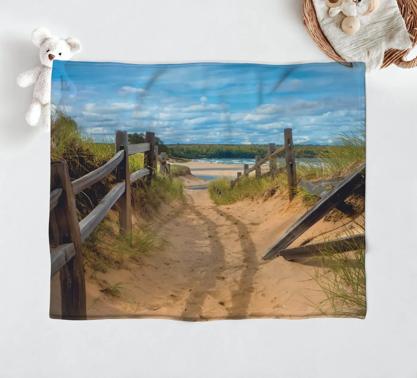 Beach Path coperta in pile da Dave Hare Photography