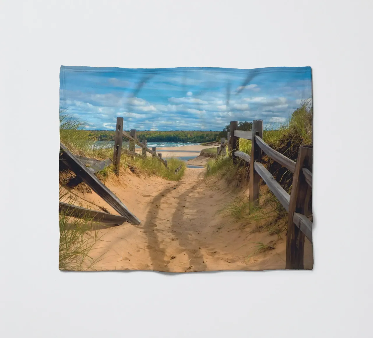 Beach Path fleecedeken van Dave Hare Photography