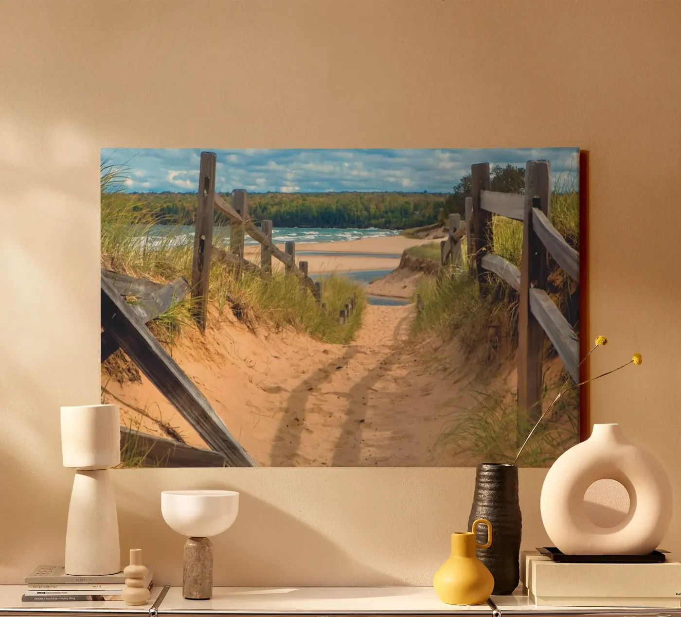 Beach Path canvas van Dave Hare Photography