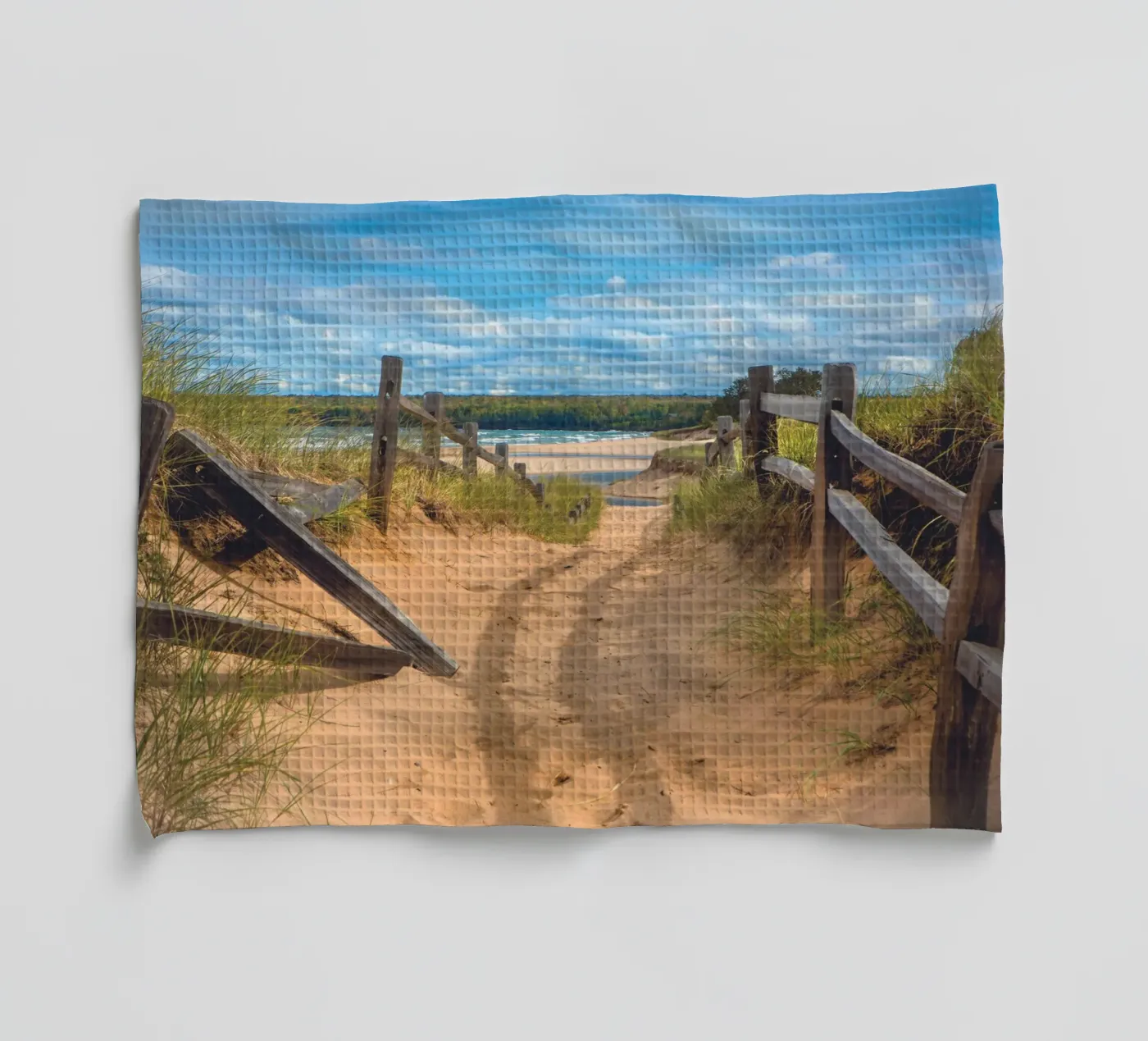 Beach Path Geschirrtuch von Dave Hare Photography