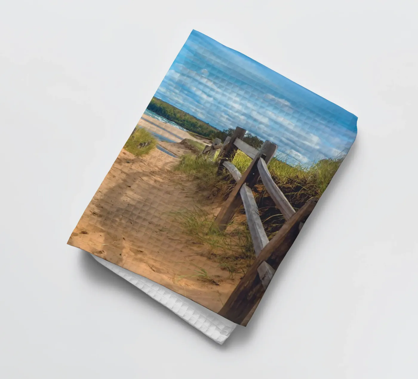 Beach Path Geschirrtuch von Dave Hare Photography