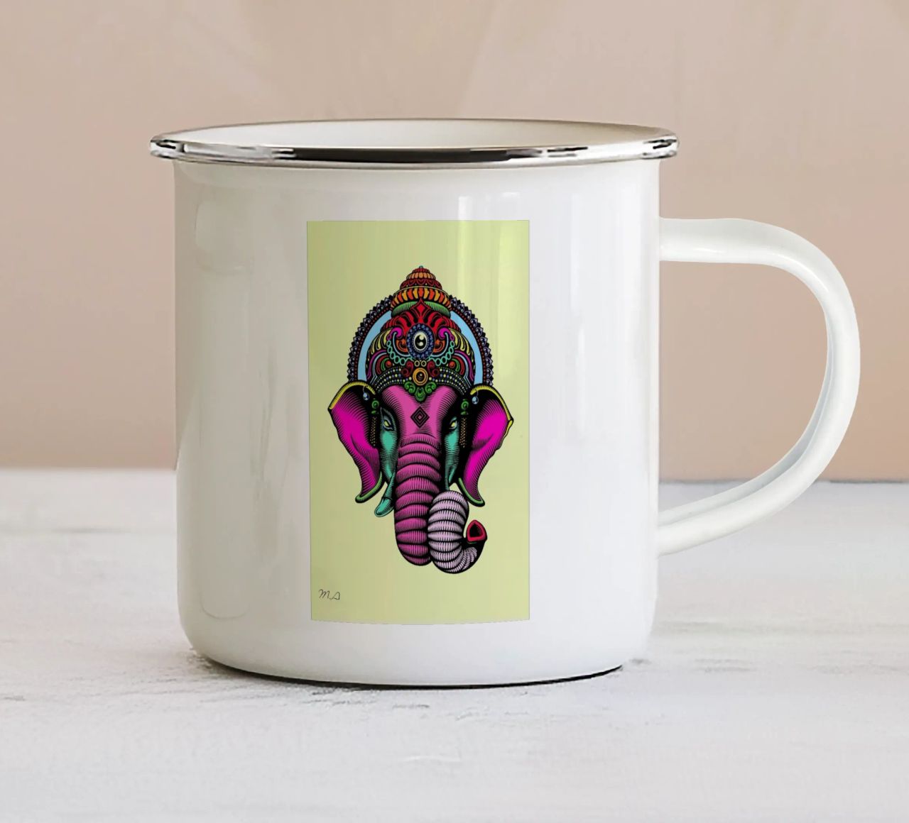 India tazza in smalto da Mark Ashkenazi