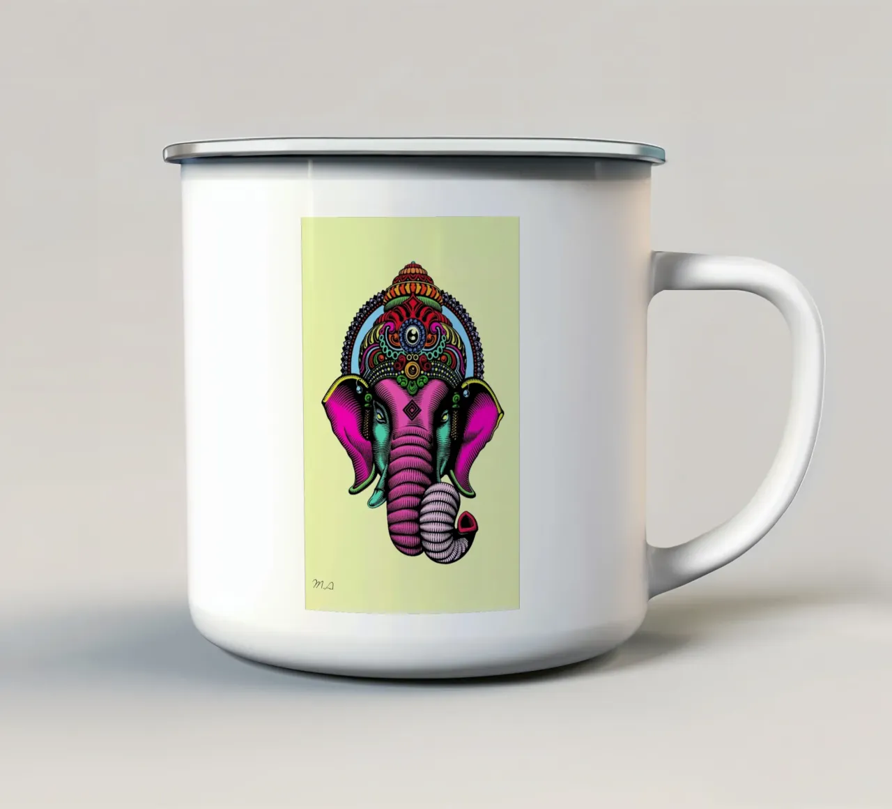 India enamel mug by Mark Ashkenazi