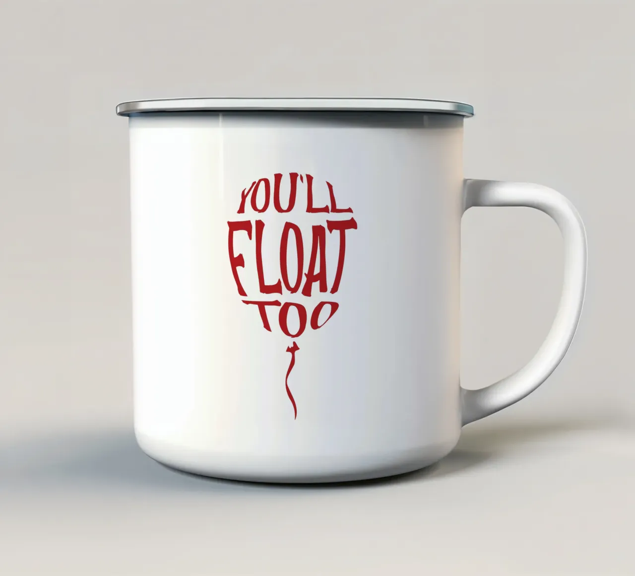 You'll float too Emaille Tasse von edsonramosart