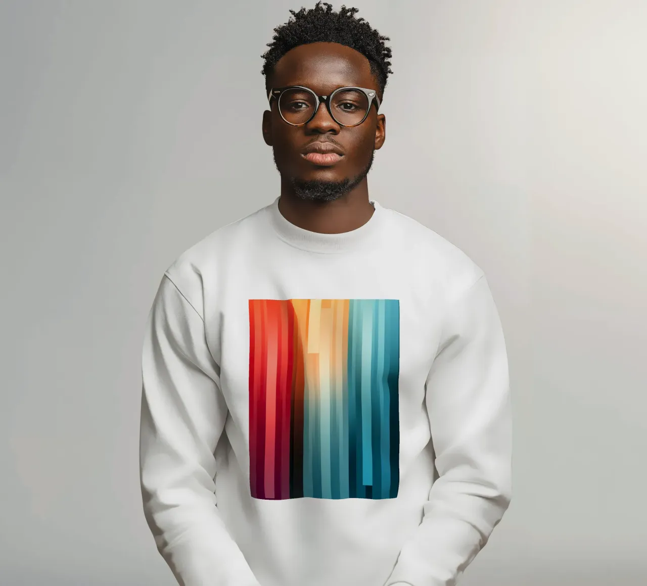 Design decorativo a righe in colori vivaci felpa da Autofocus