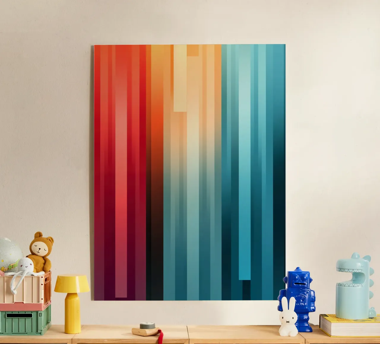 Design decorativo a righe in colori vivaci plexiglass da Autofocus
