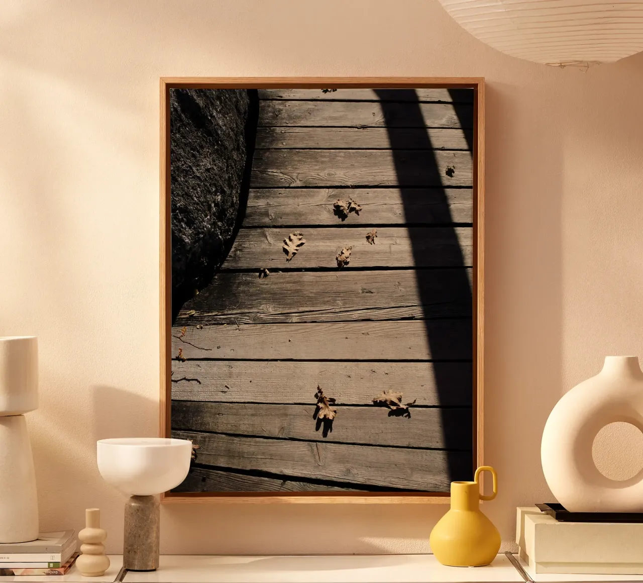 Pensive Autumn canvas with Floater frame by menega sabidussi | moods