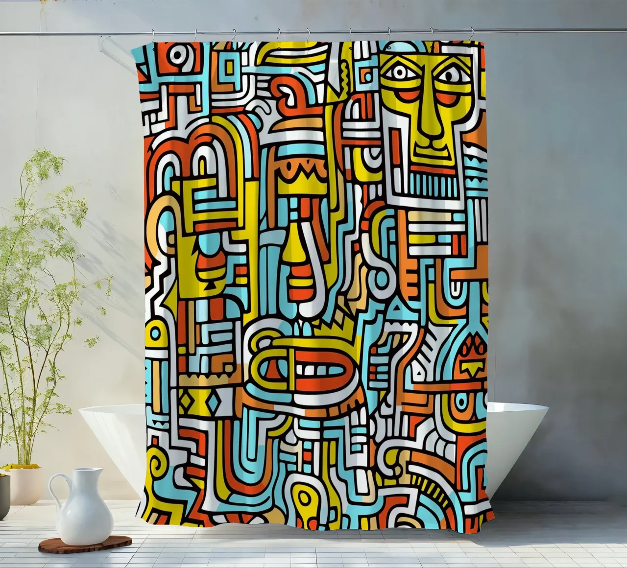 Decorative doodles | About individuality and creativity shower curtain by Autofocus