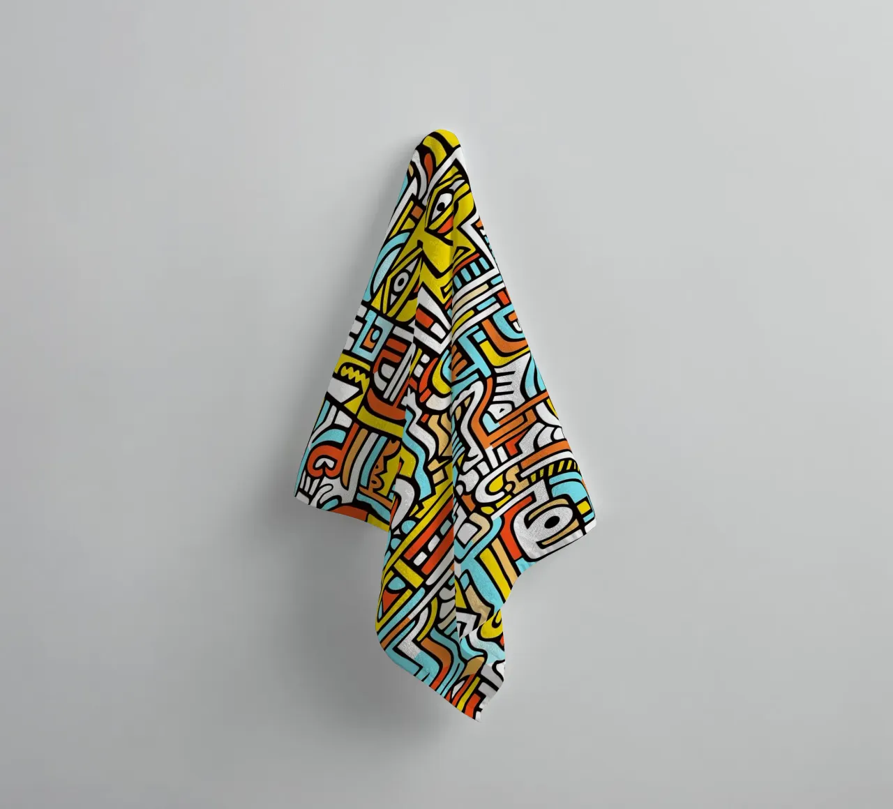 Decoratieve krabbels | Over individualiteit en creativiteit badhanddoek van Autofocus
