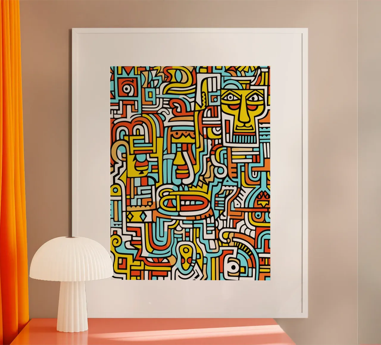 Decoratieve krabbels | Over individualiteit en creativiteit poster van Autofocus
