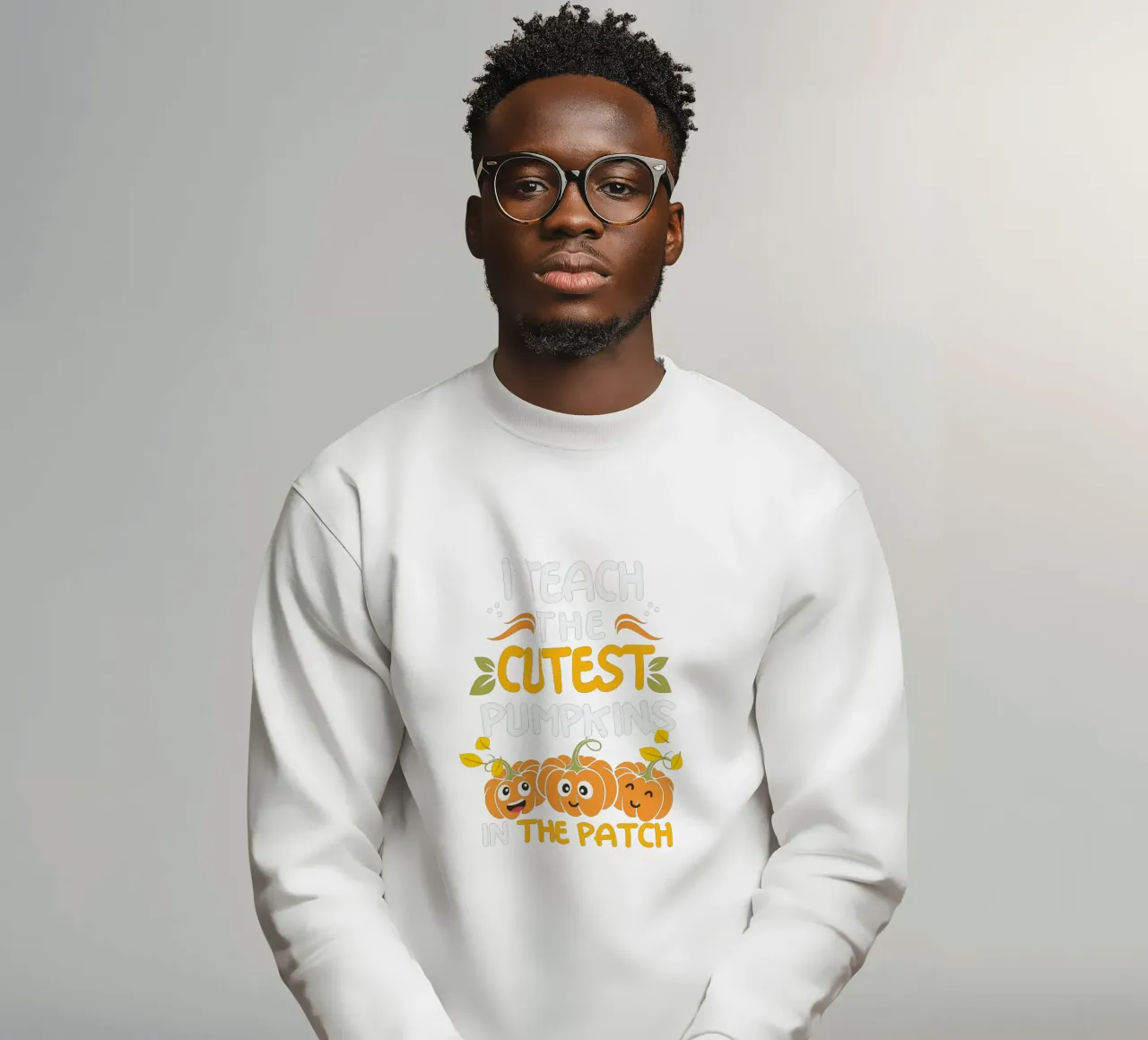 I teach the cutest pumpkins in the patch sweatshirt by edsonramosart
