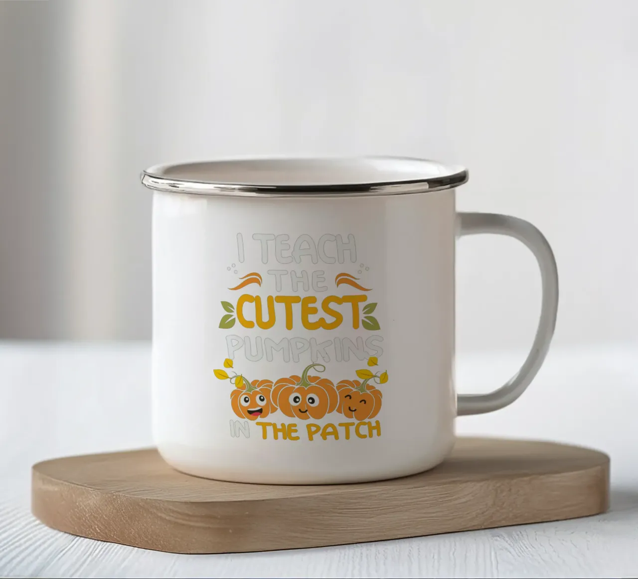 I teach the cutest pumpkins in the patch taza de esmalte de edsonramosart