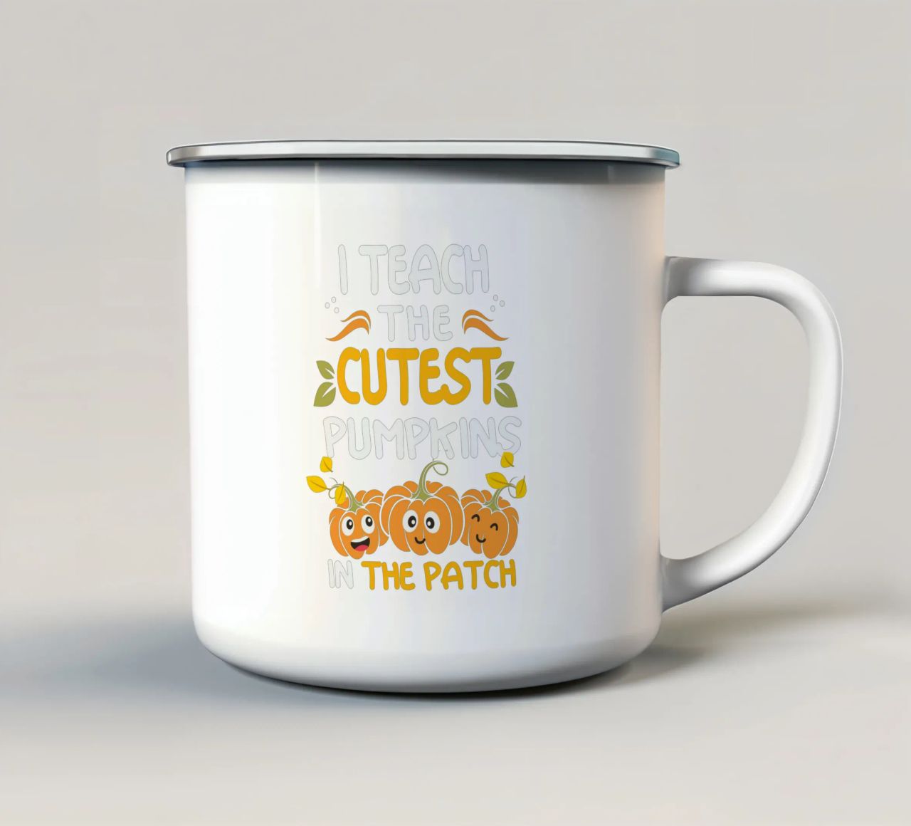 I teach the cutest pumpkins in the patch tazza in smalto da edsonramosart